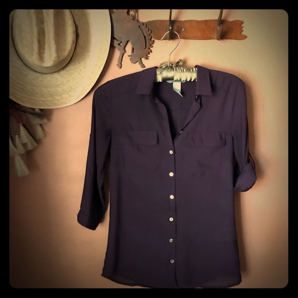 H&M Purple Blouse, Size 2